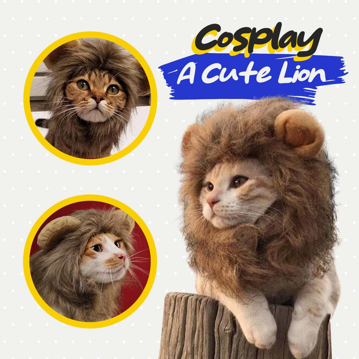 The Purr-Fect Lion Mane Costume For Cats & Small Dogs